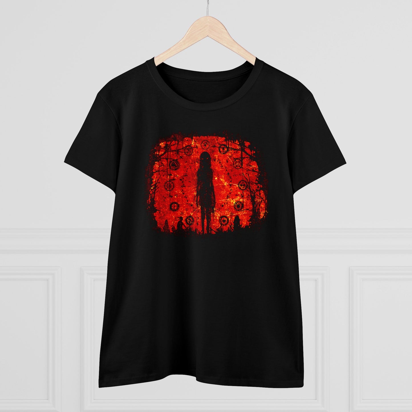 Women's T-shirt Evil is Here in Red - Frogos Design