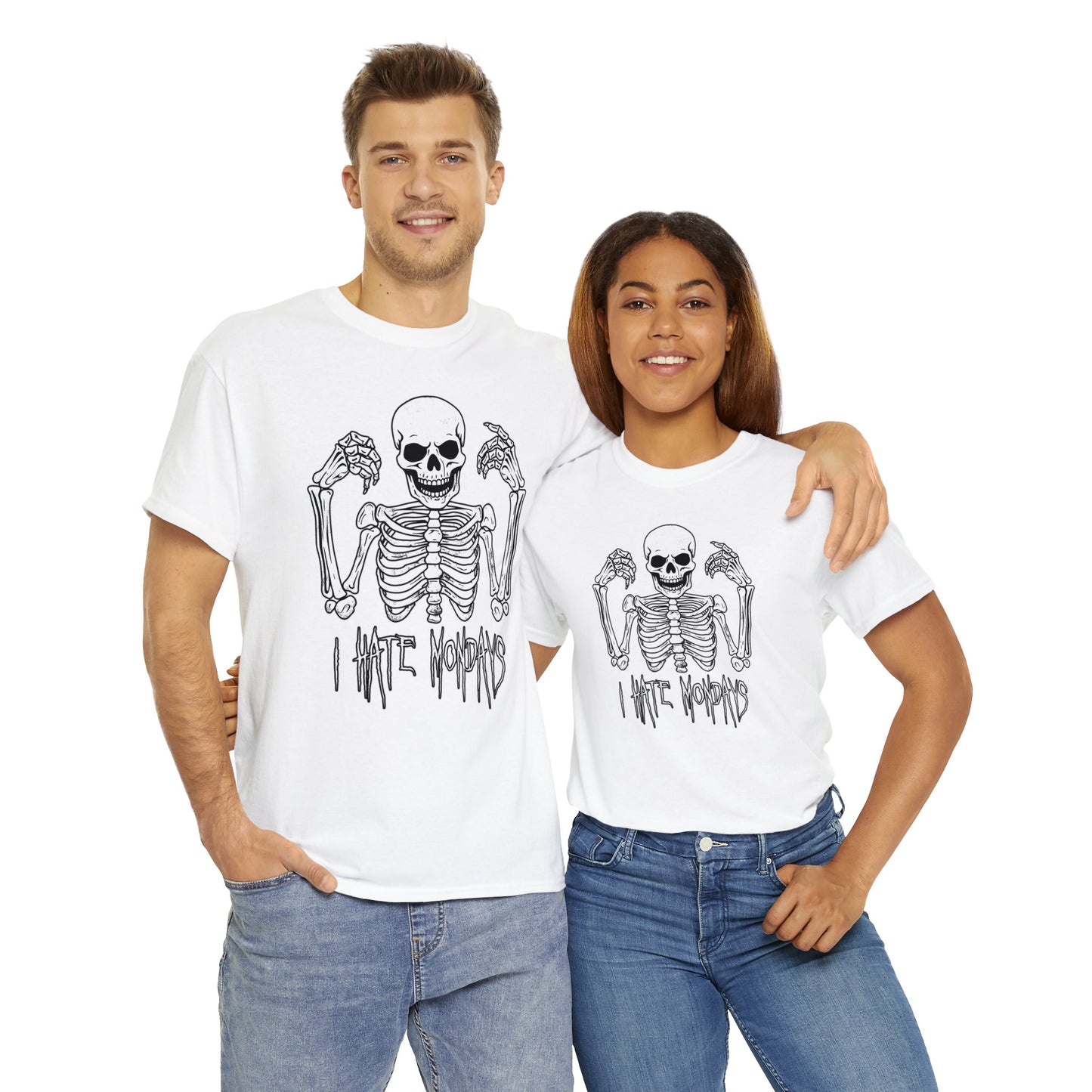 Unisex T-shirt Skelly hates Mondays - Frogos Design