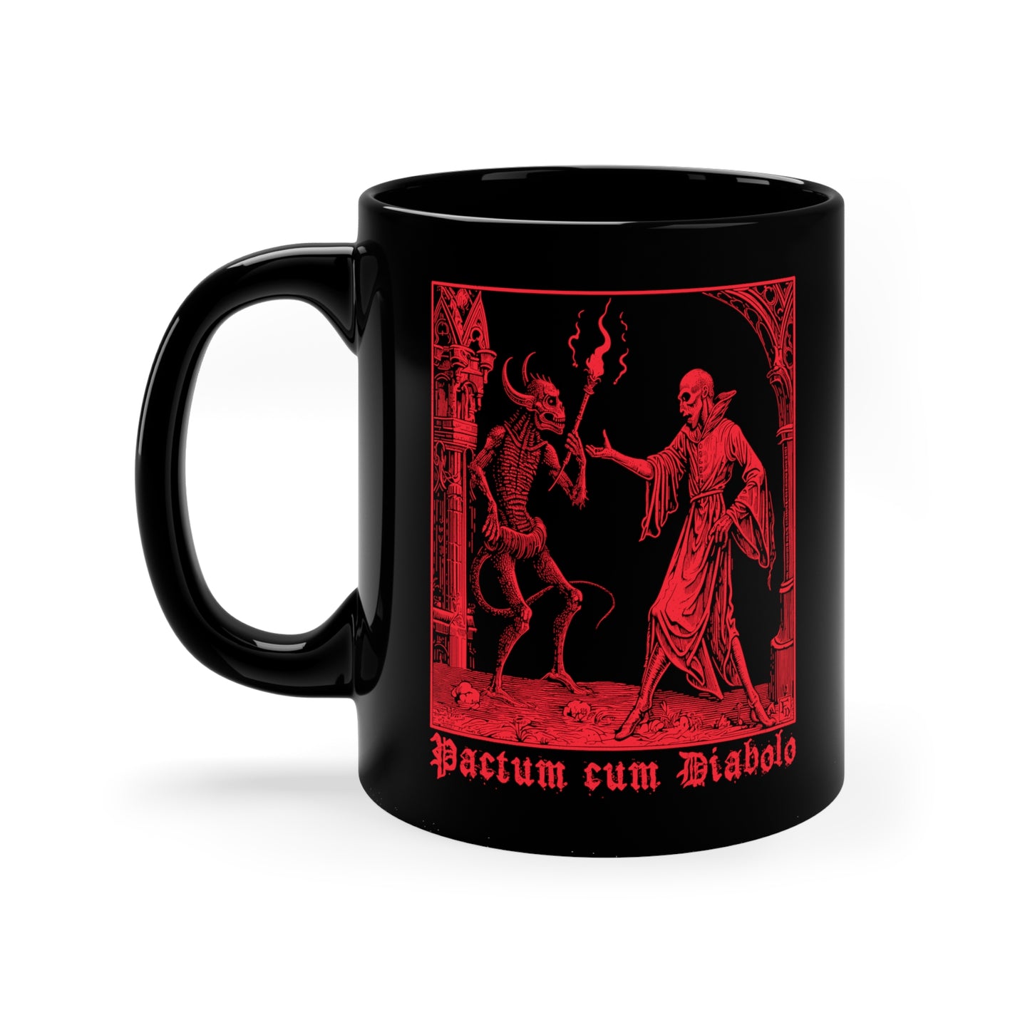 Mug Pactum cum Diabolo in Red - Frogos Design