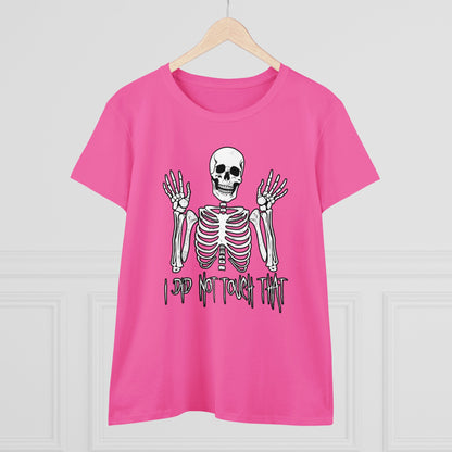 Women's T-shirt Skelly Did Not Touch That - Frogos Design