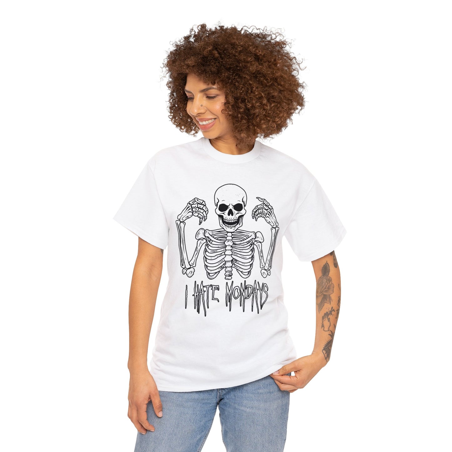 Unisex T-shirt Skelly hates Mondays - Frogos Design