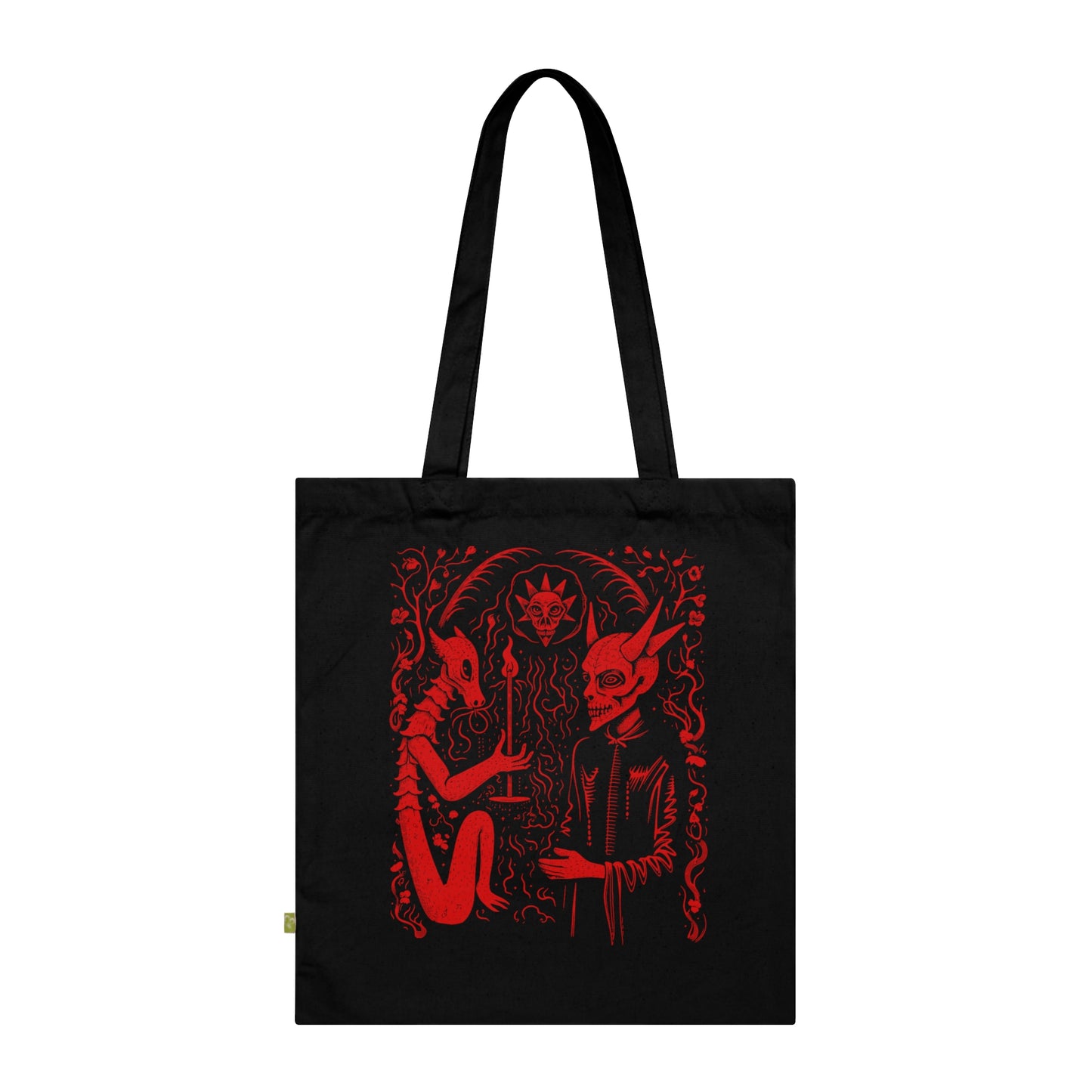 Tote Bag Pact with the Devil in Red - Frogos Design