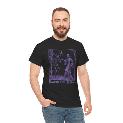 Unisex tričko Pactum cum Diabolo ve fialové