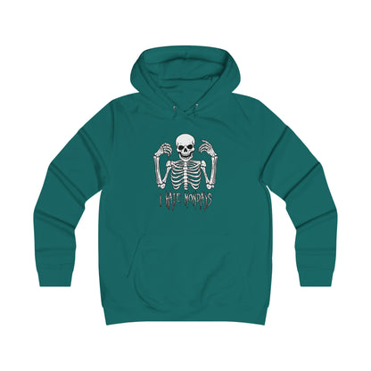 Girlie Hoodie Skelly hates Mondays - Frogos Design