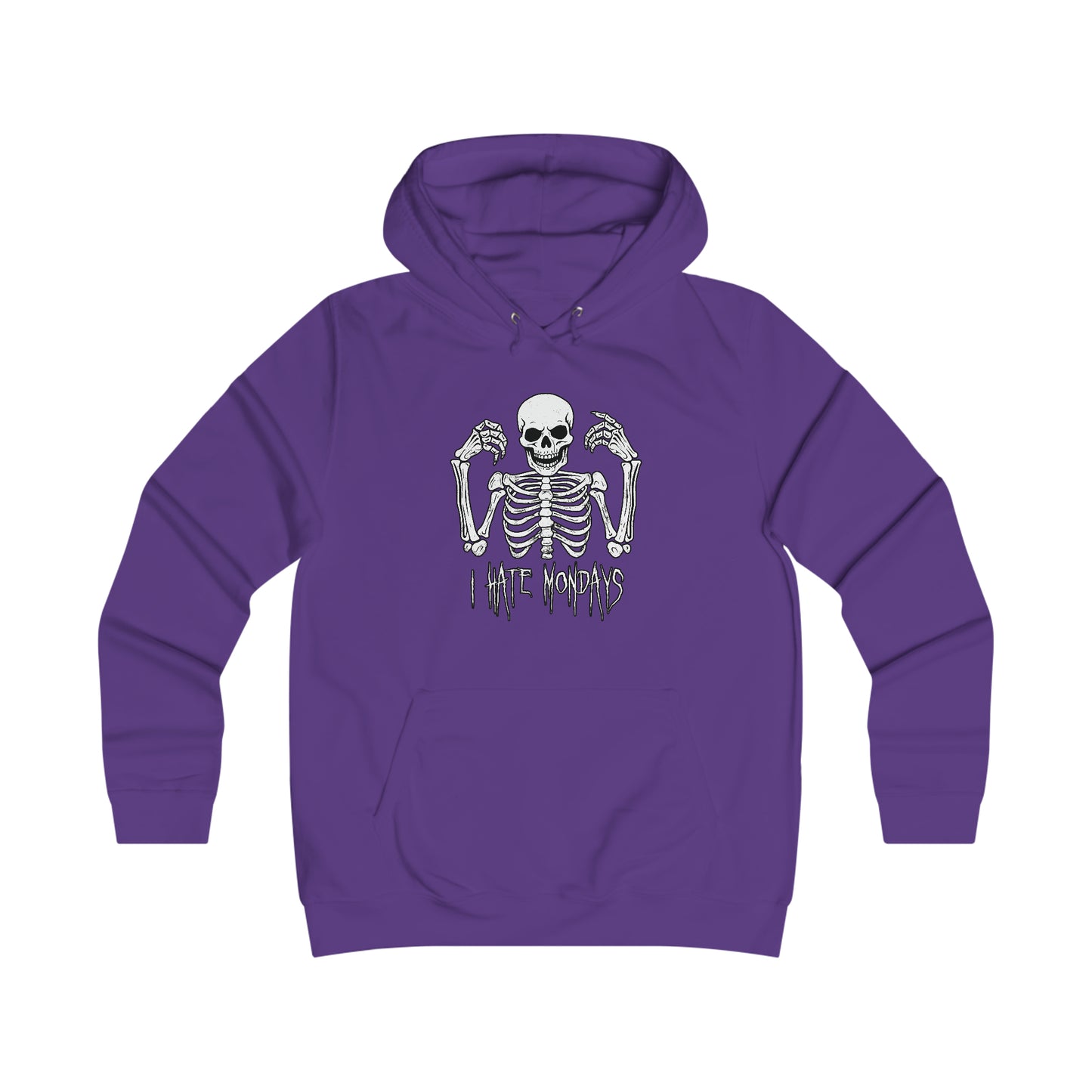 Girlie Hoodie Skelly hates Mondays - Frogos Design