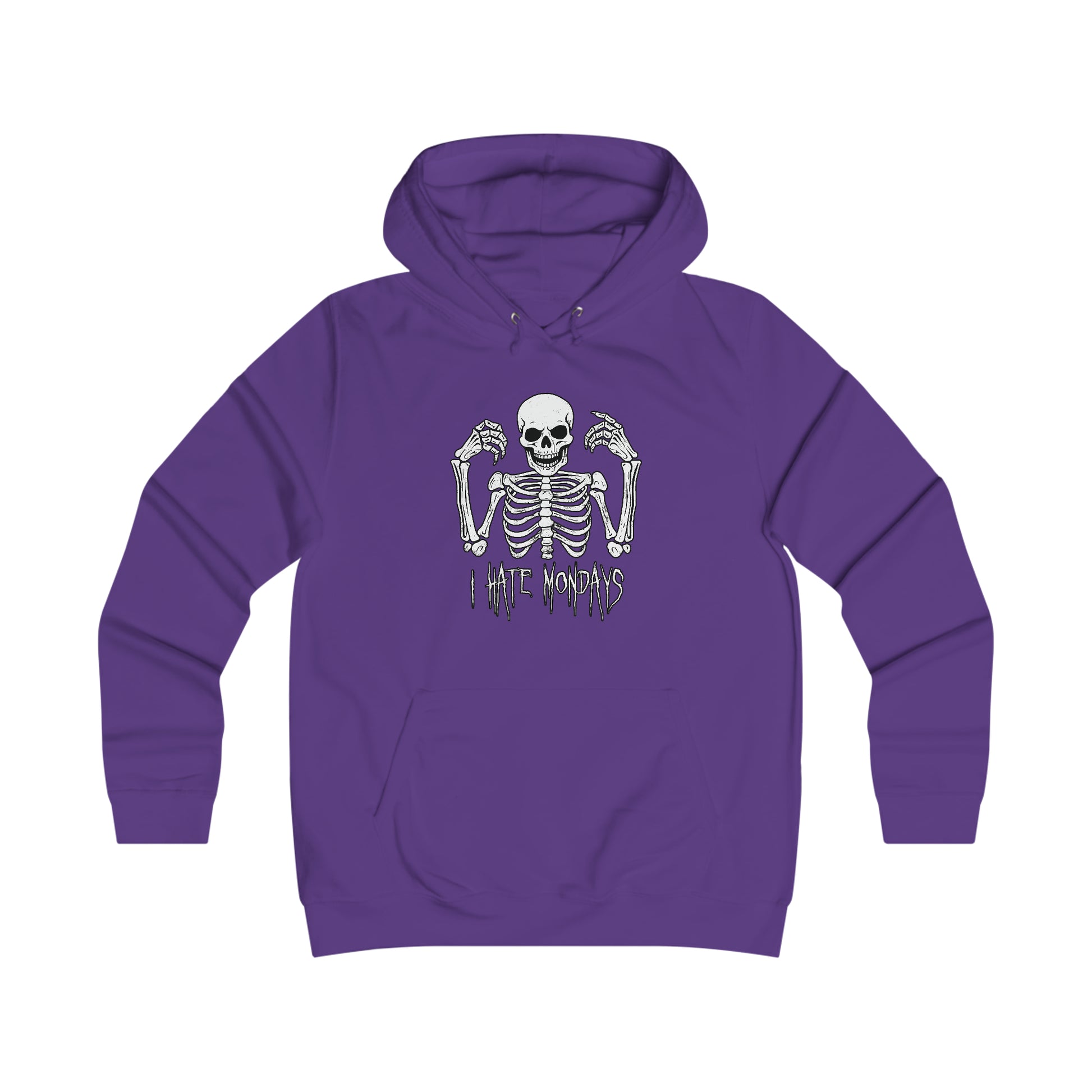 Girlie Hoodie Skelly hates Mondays - Frogos Design