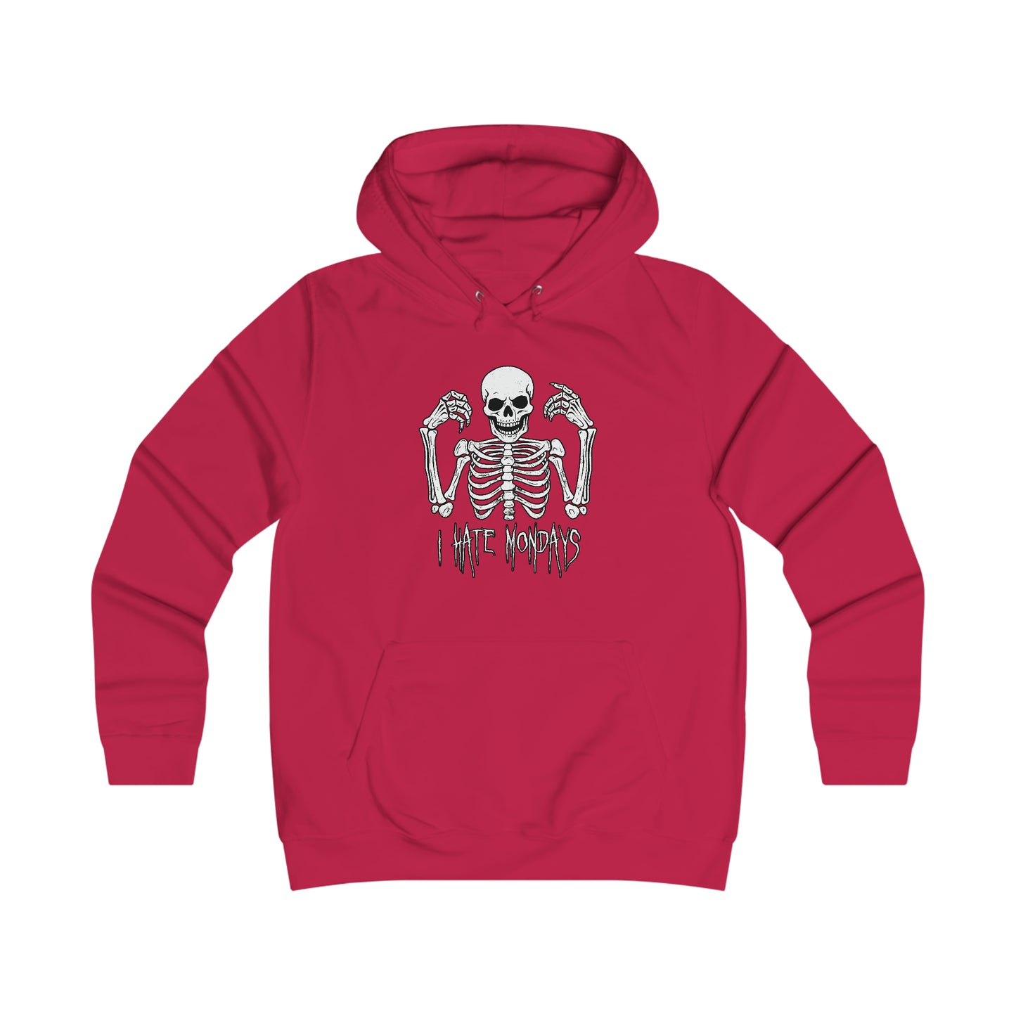 Girlie Hoodie Skelly hates Mondays - Frogos Design