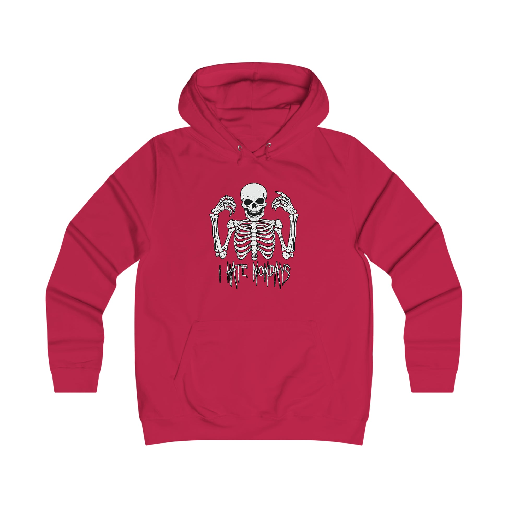 Girlie Hoodie Skelly hates Mondays - Frogos Design