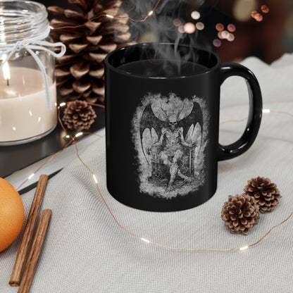 Mug Devil on his Throne in Hell in Grey - Frogos Design