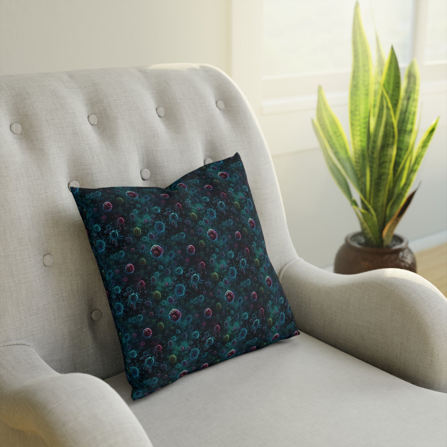 Cushions Blue Bacteria - Frogos Design