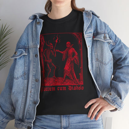 Unisex tričko Pactum cum Diabolo v červené