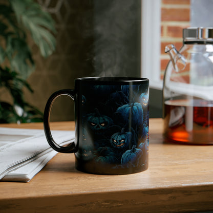 Mug Spooky Blue Halloween Pumpkins - Frogos Design