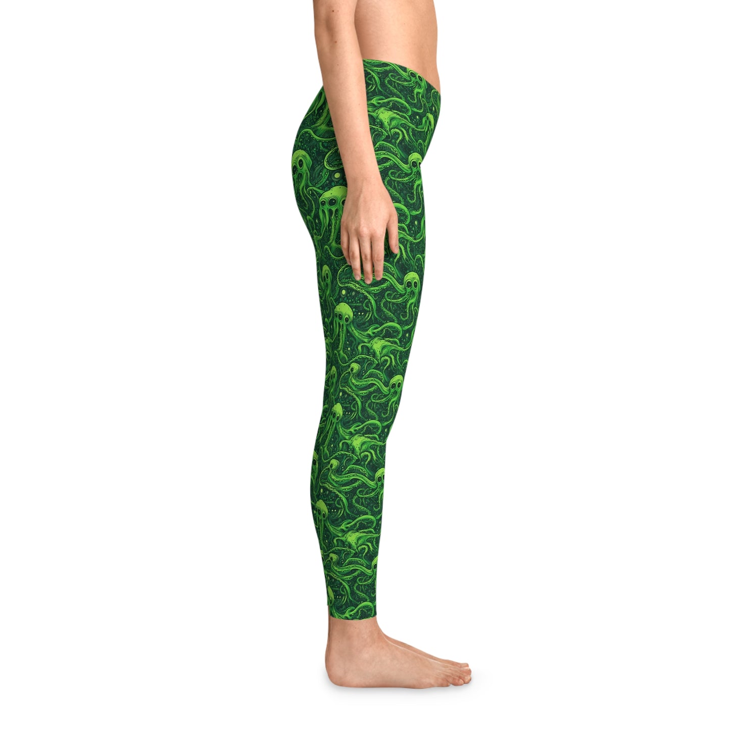 Women`s Leggings Greeny Horror Tentacles - Frogos Design