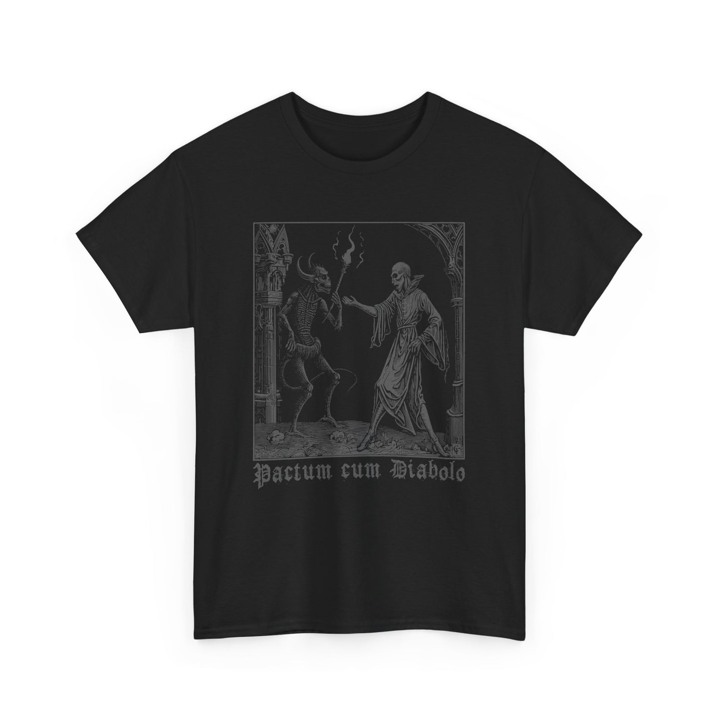 Unisex tričko Pactum cum Diabolo v béžové