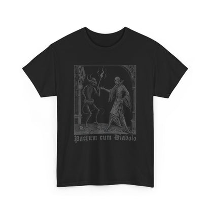 Unisex tričko Pactum cum Diabolo v béžové