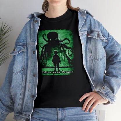 Unisex T-shirt Follow your Dreams in Green - Frogos Design