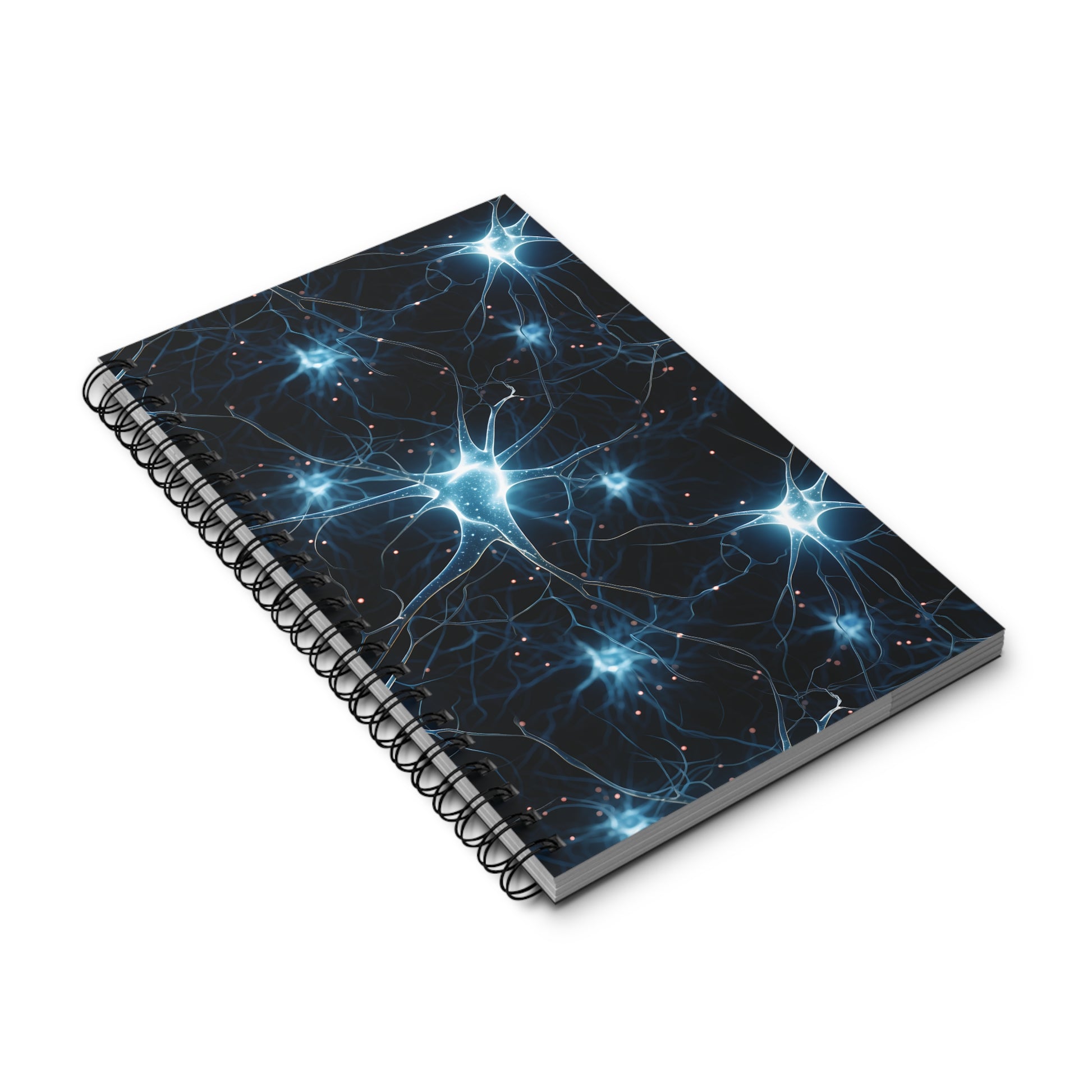 Spiral Notebook Blue Neurons - Frogos Design