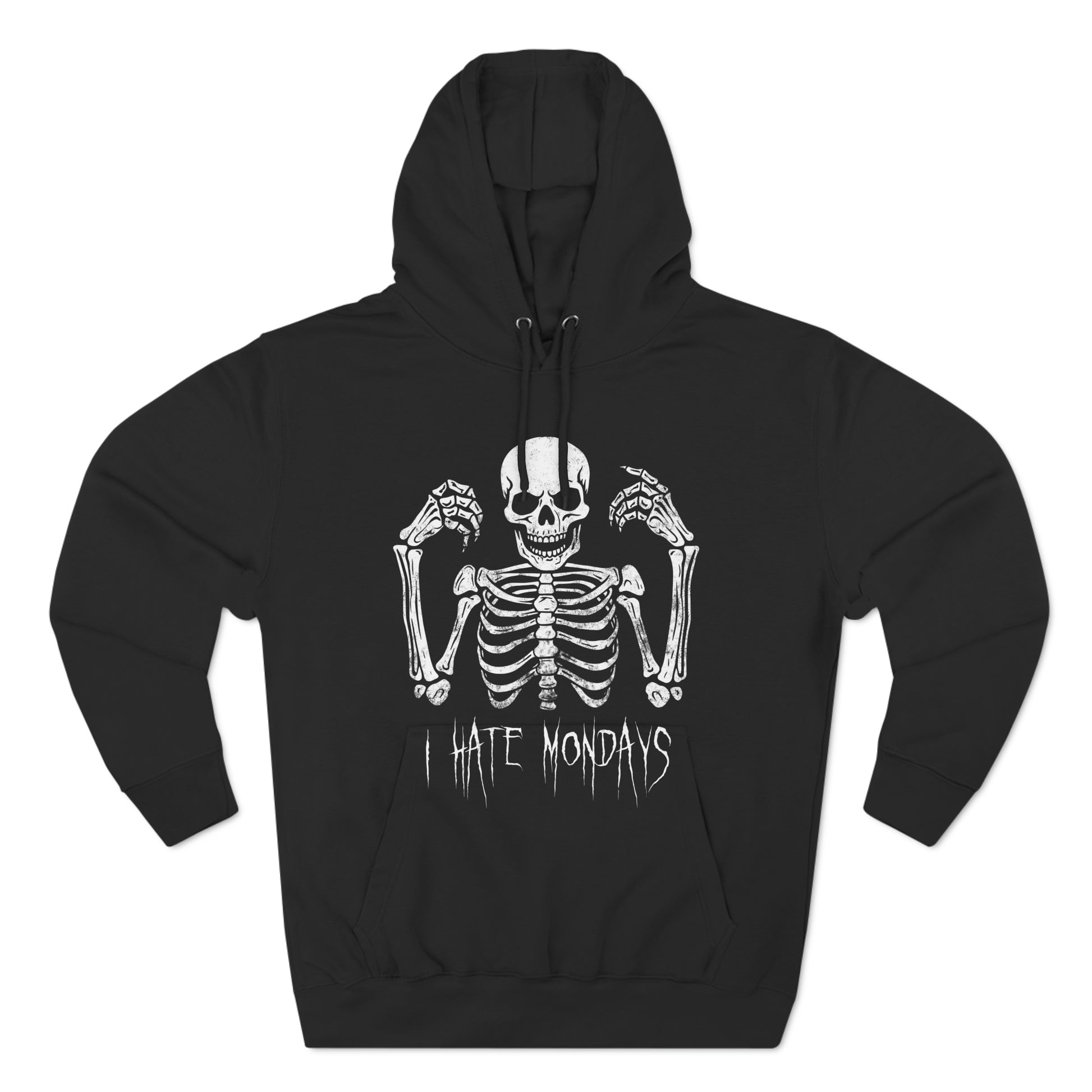 Unisex Pullover Hoodie Skeleton hates Mondays - Frogos Design