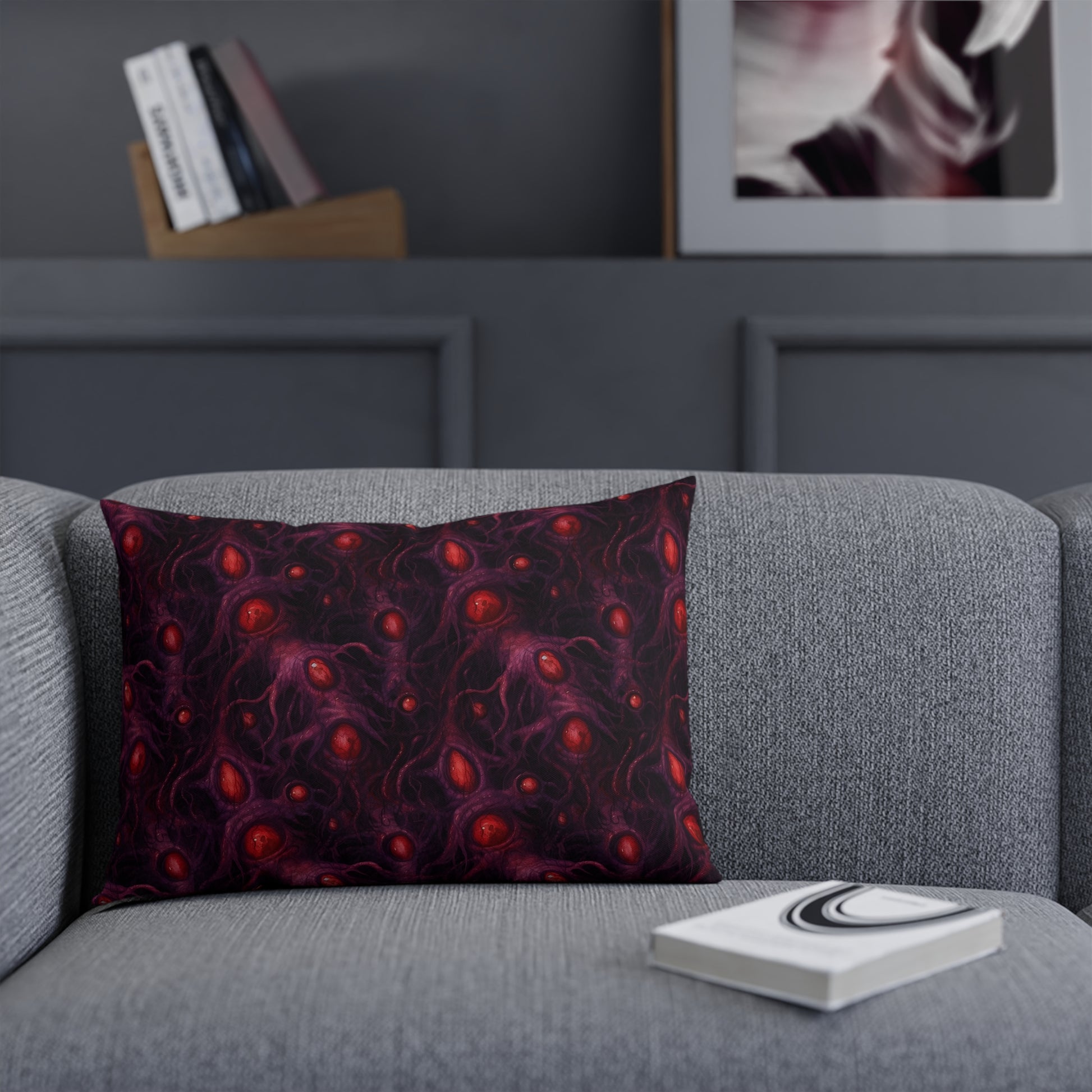 Cushions Horror Eyes of Purple Void - Frogos Design