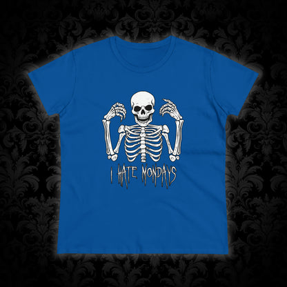 Women's T-shirt Skelly Hates Mondays - Frogos Design