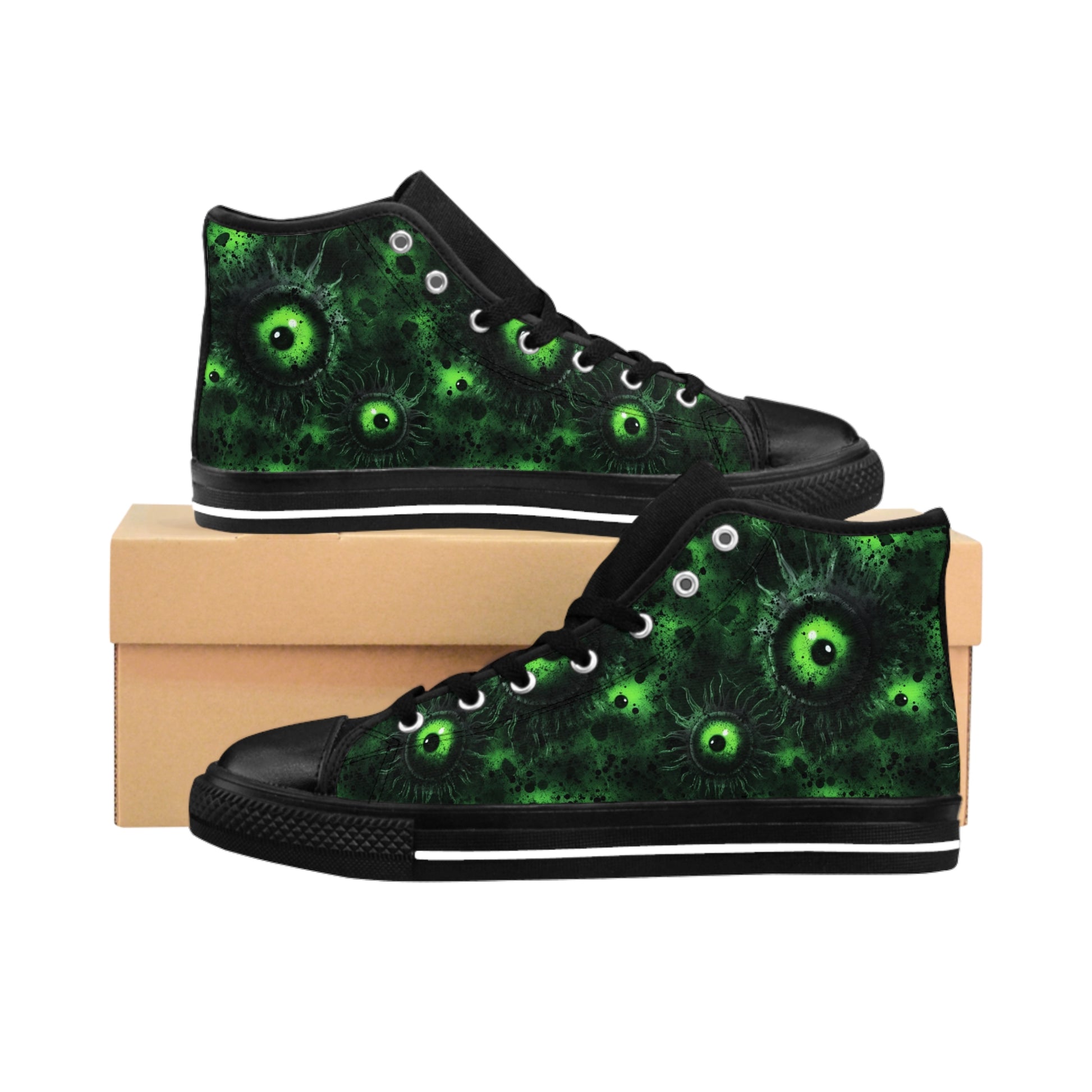 Classic Sneakers Greeny Lurking Eyes - Frogos Design