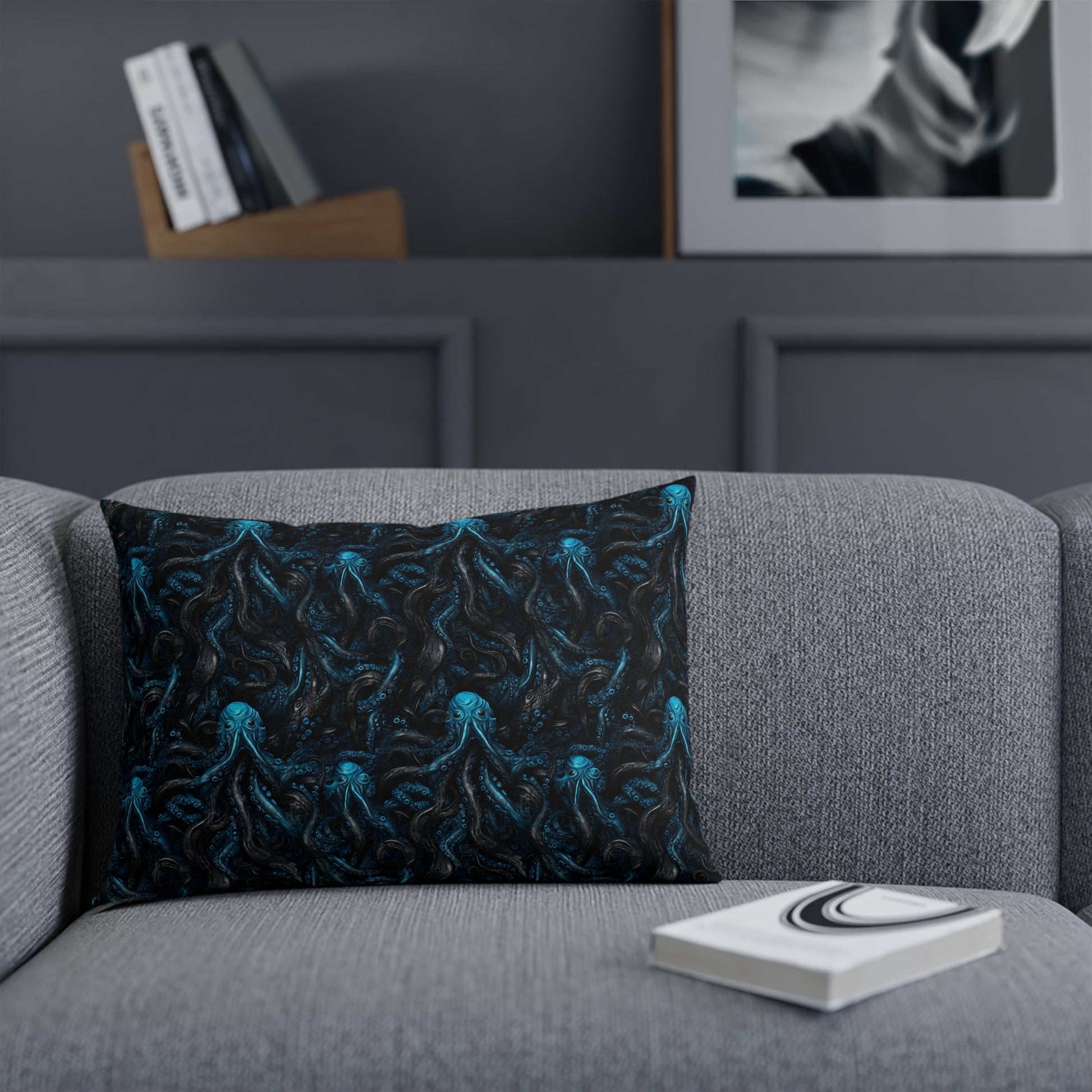 Cushions Blue Tentacles Horror - Frogos Design