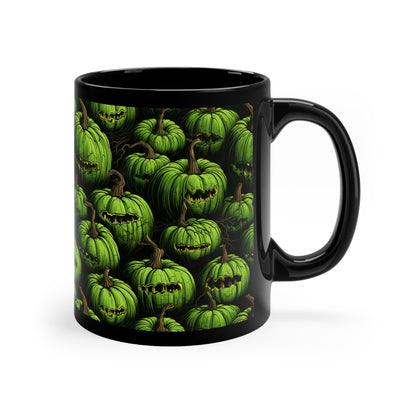 Mug Spooky Green Halloween Blind Pumpkins - Frogos Design