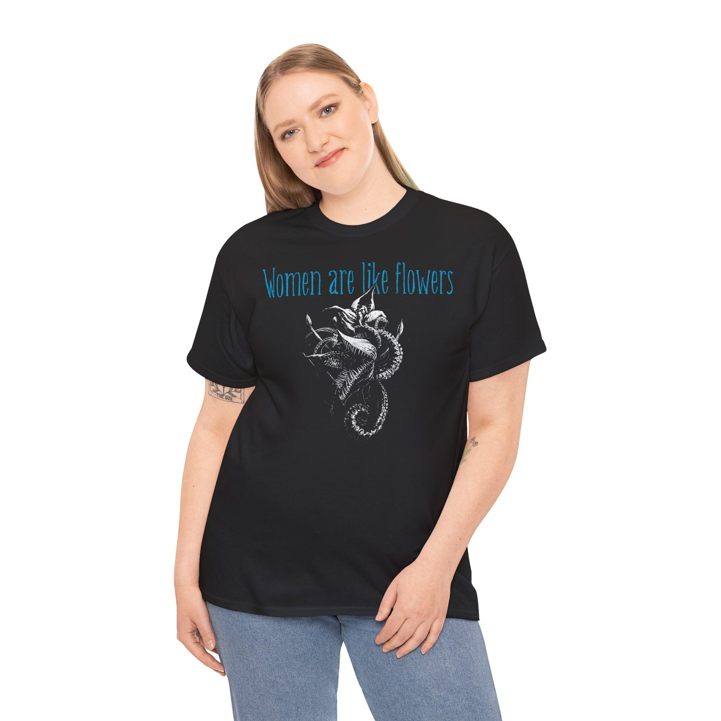 Unisex tričko Ženy jsou jako květiny v modré