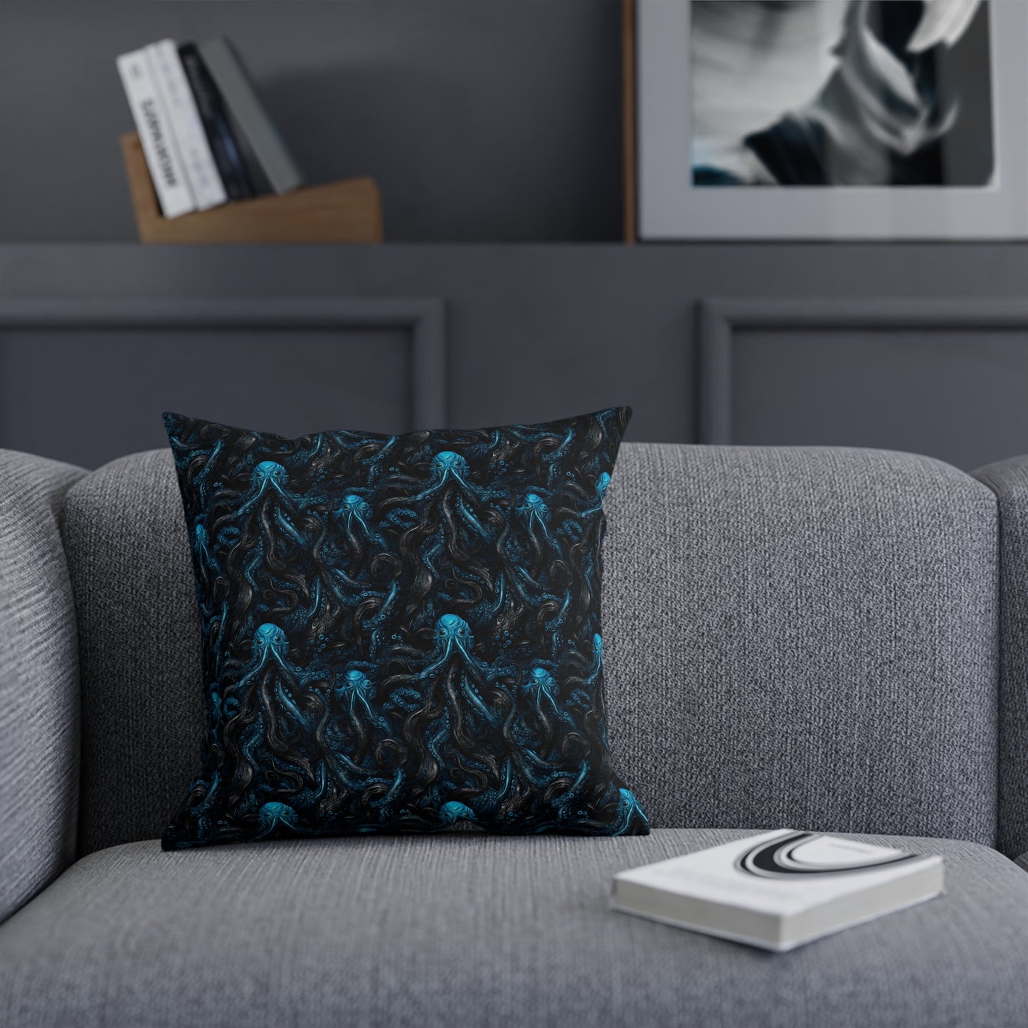 Cushions Blue Tentacles Horror - Frogos Design