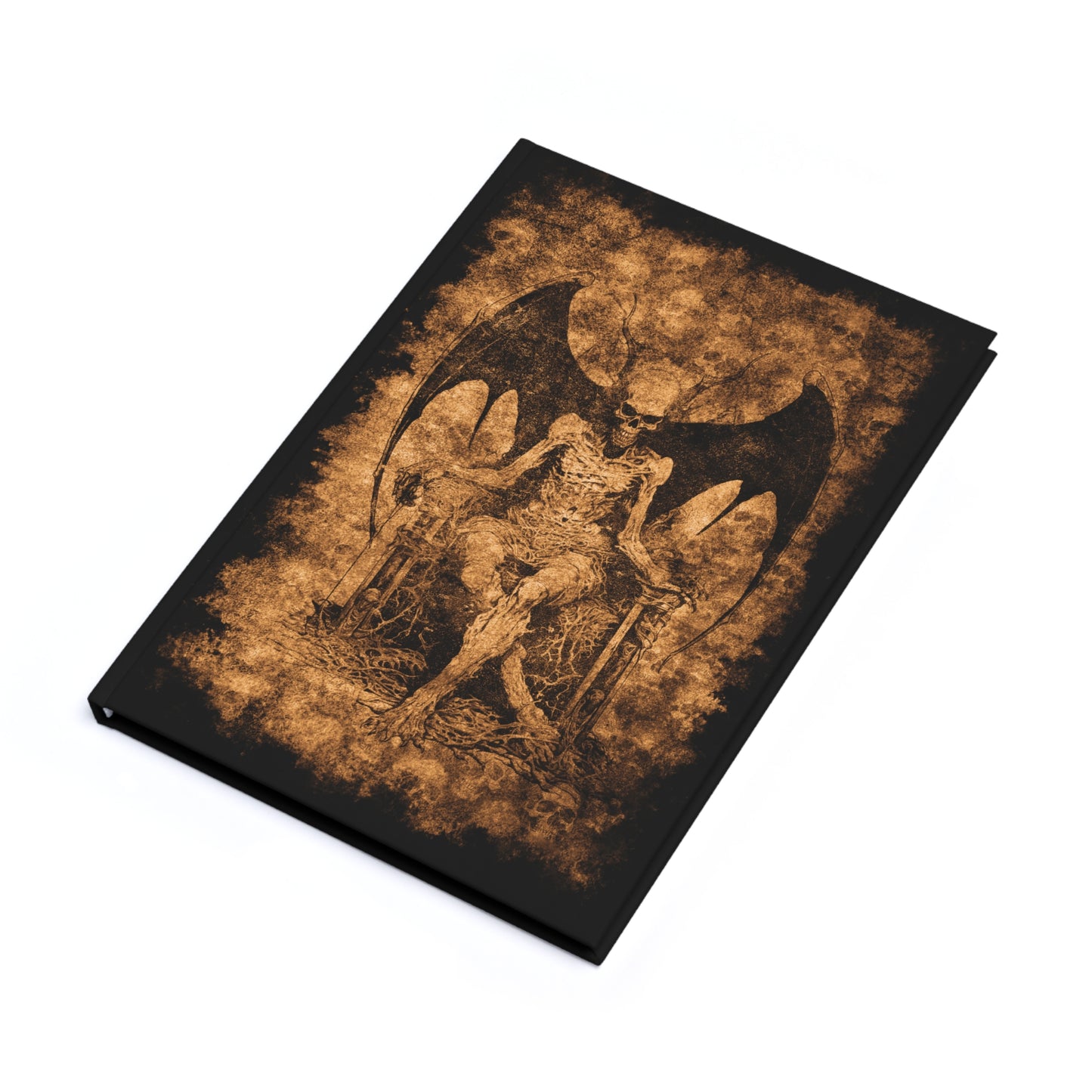 Hardcover Journal A5 Devil on his Throne in Beige - Frogos Design