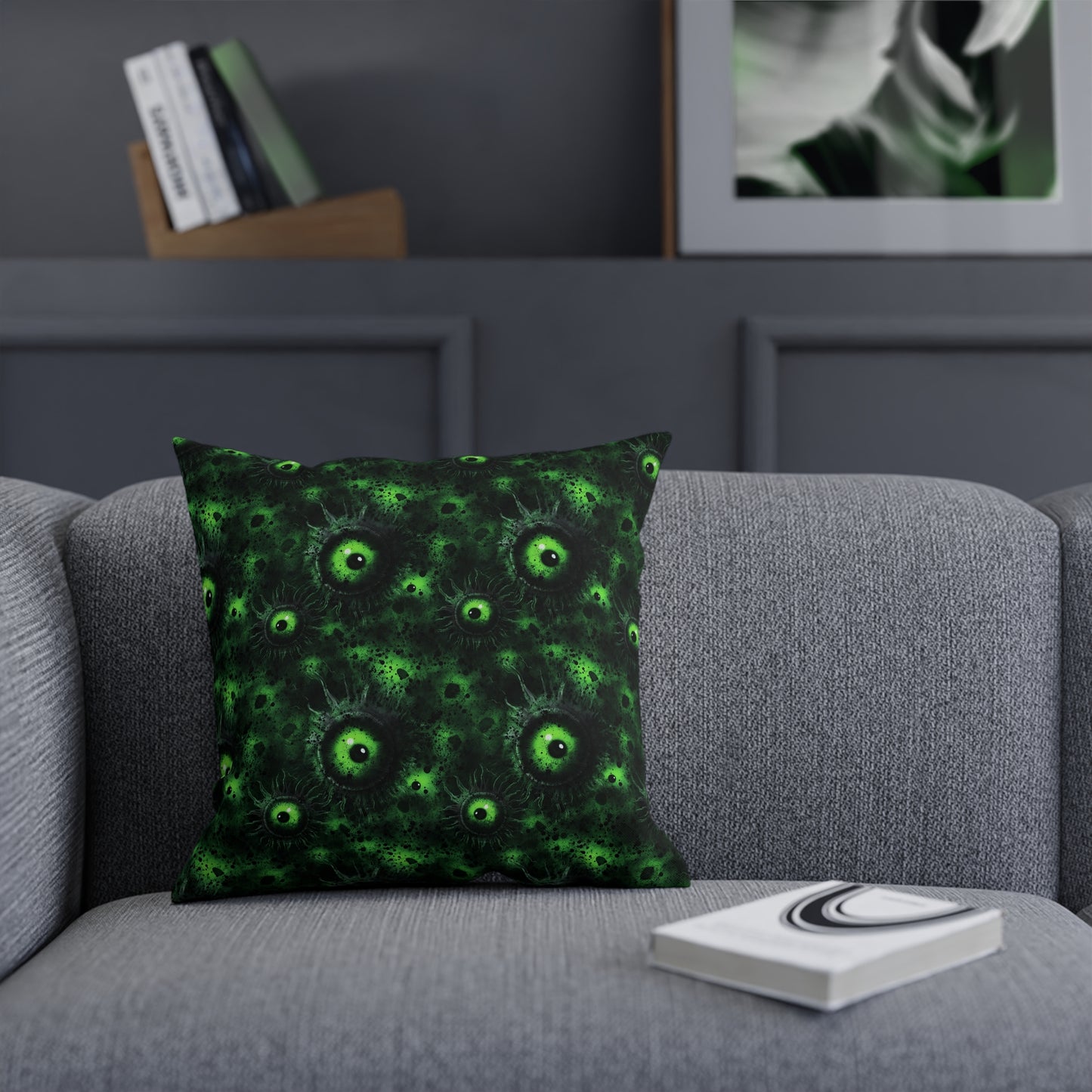 Cushions Greeny Lurking Eyes - Frogos Design