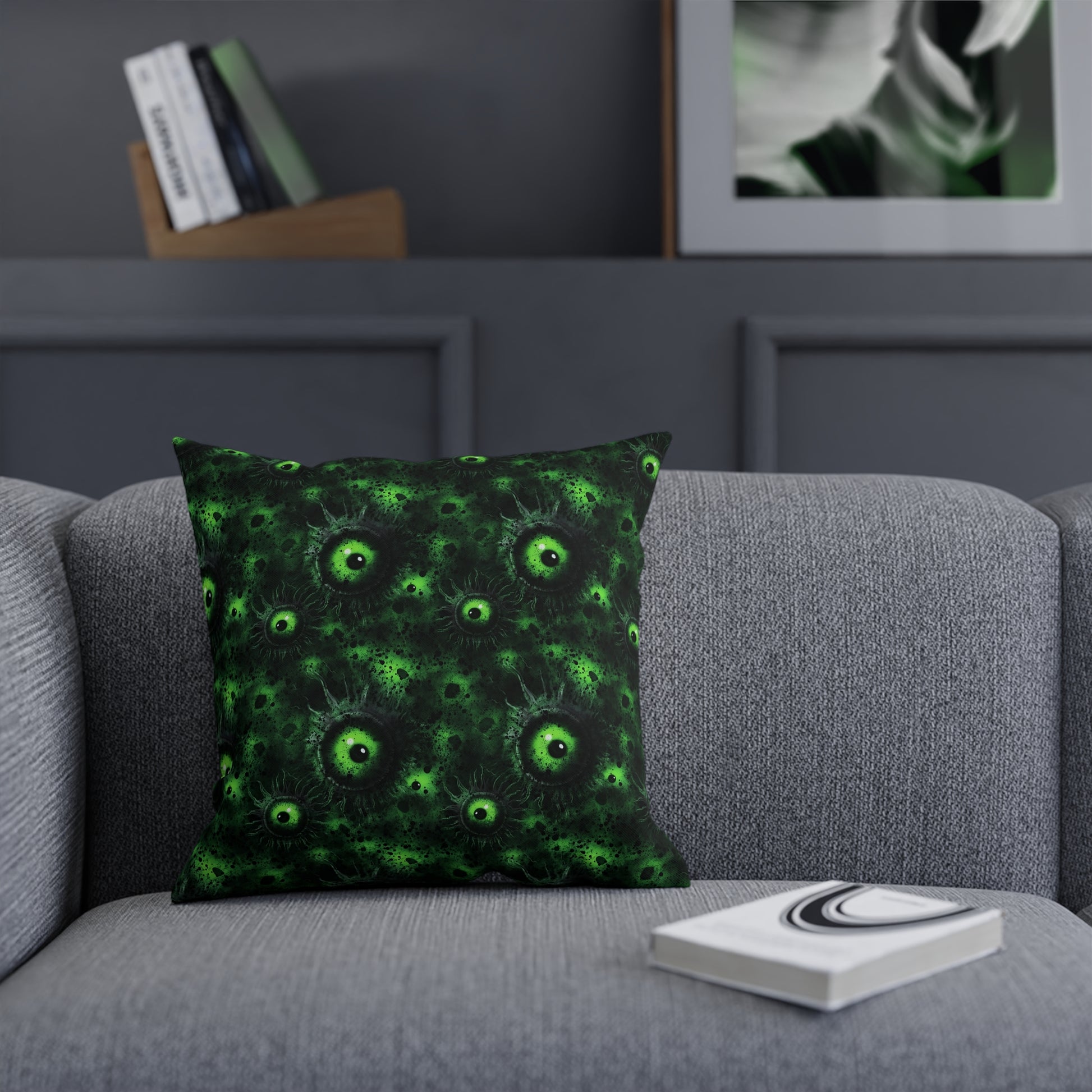 Cushions Greeny Lurking Eyes - Frogos Design