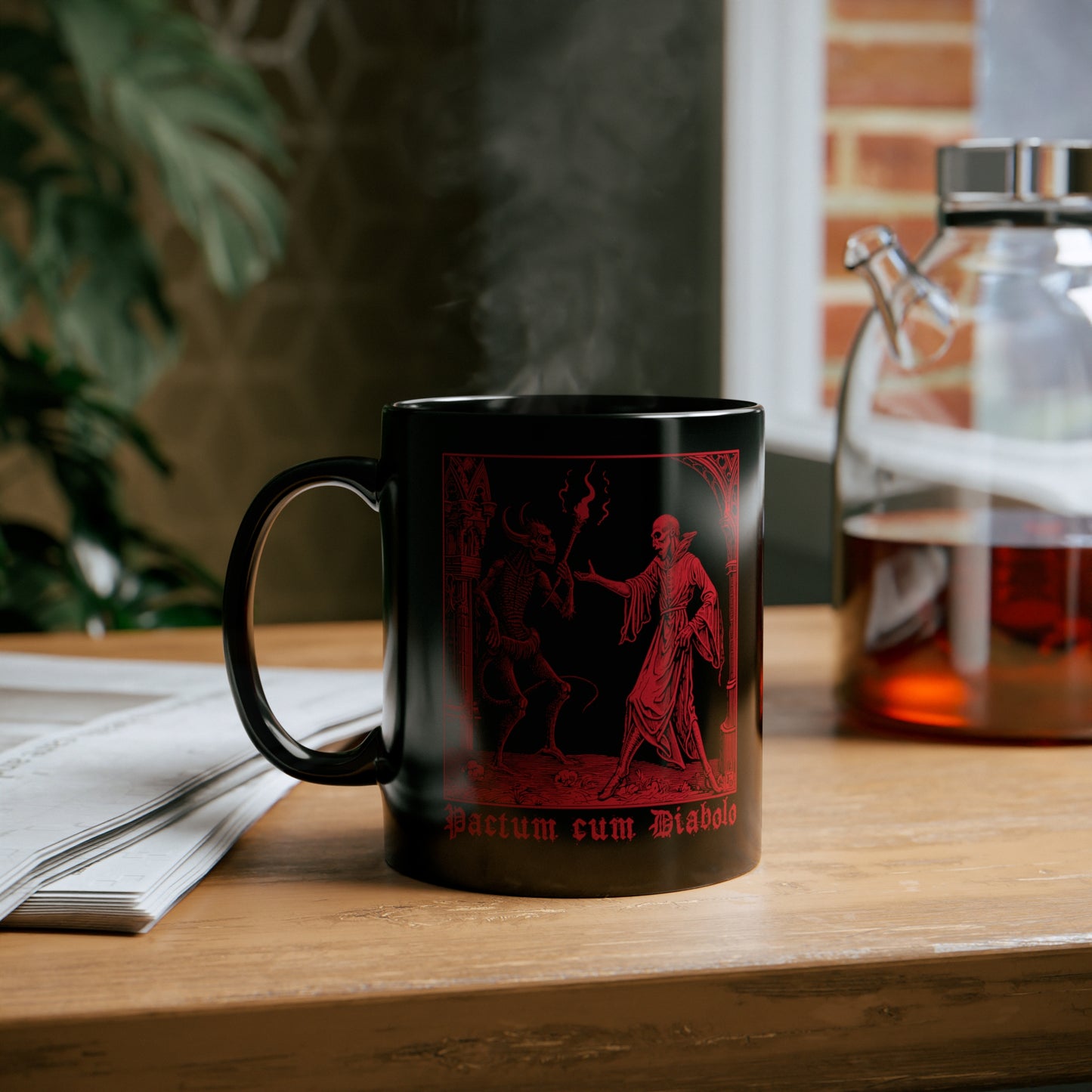 Mug Pactum cum Diabolo in Red - Frogos Design