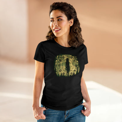 Women's T-shirt Evil is Here in Green - Frogos Design