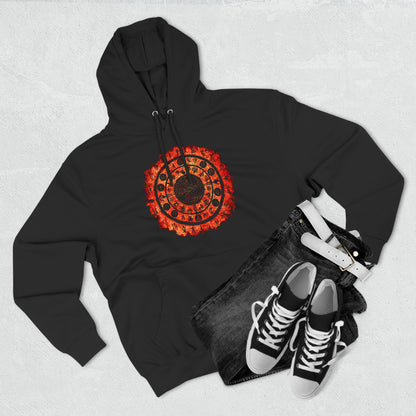 Unisex Pullover Hoodie Witchcraft seal - Orange - Frogos Design