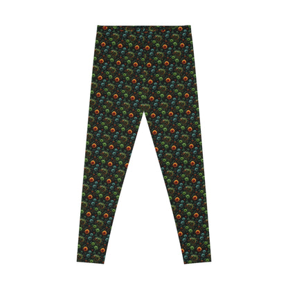 Women`s Leggings Green Bacteria - Frogos Design