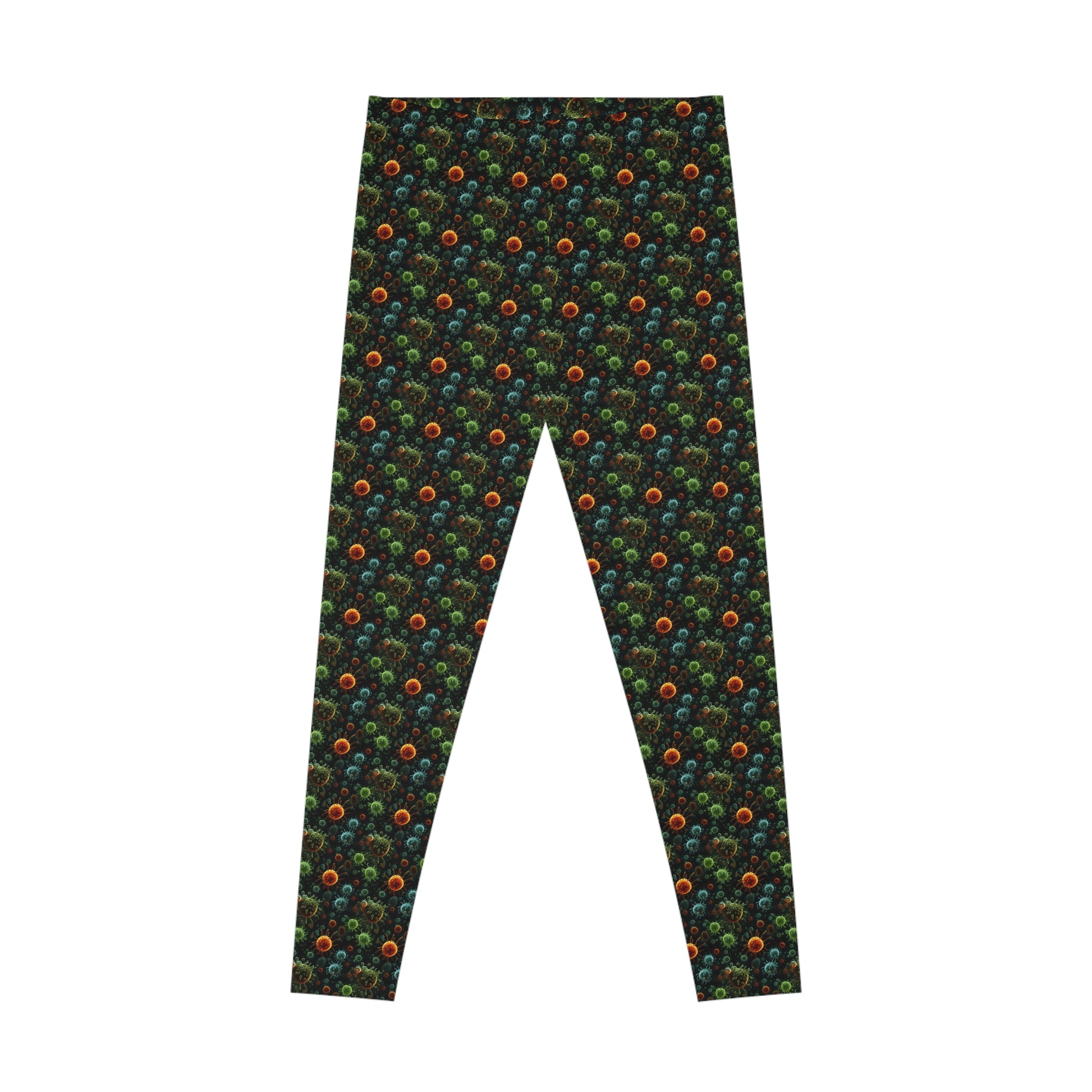 Women`s Leggings Green Bacteria - Frogos Design