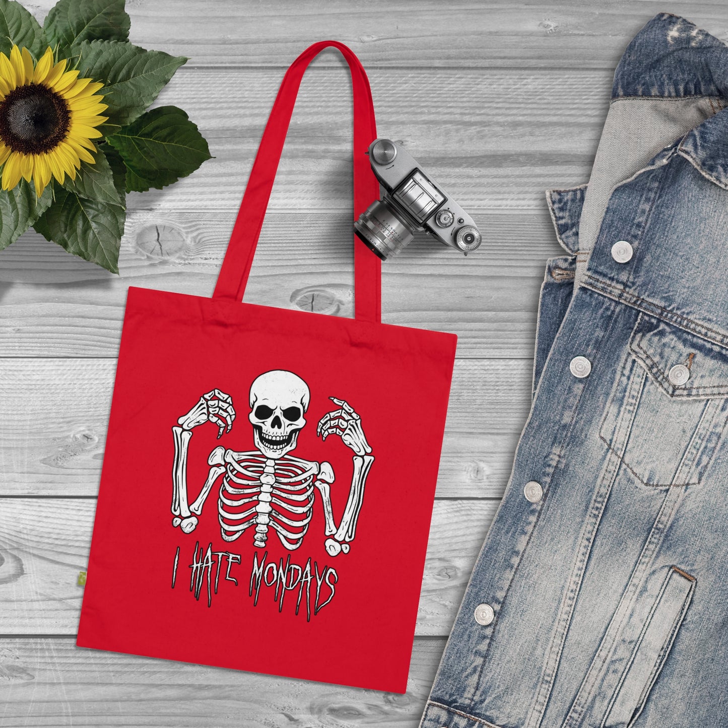 Tote Bag Skelly hates Mondays - Frogos Design