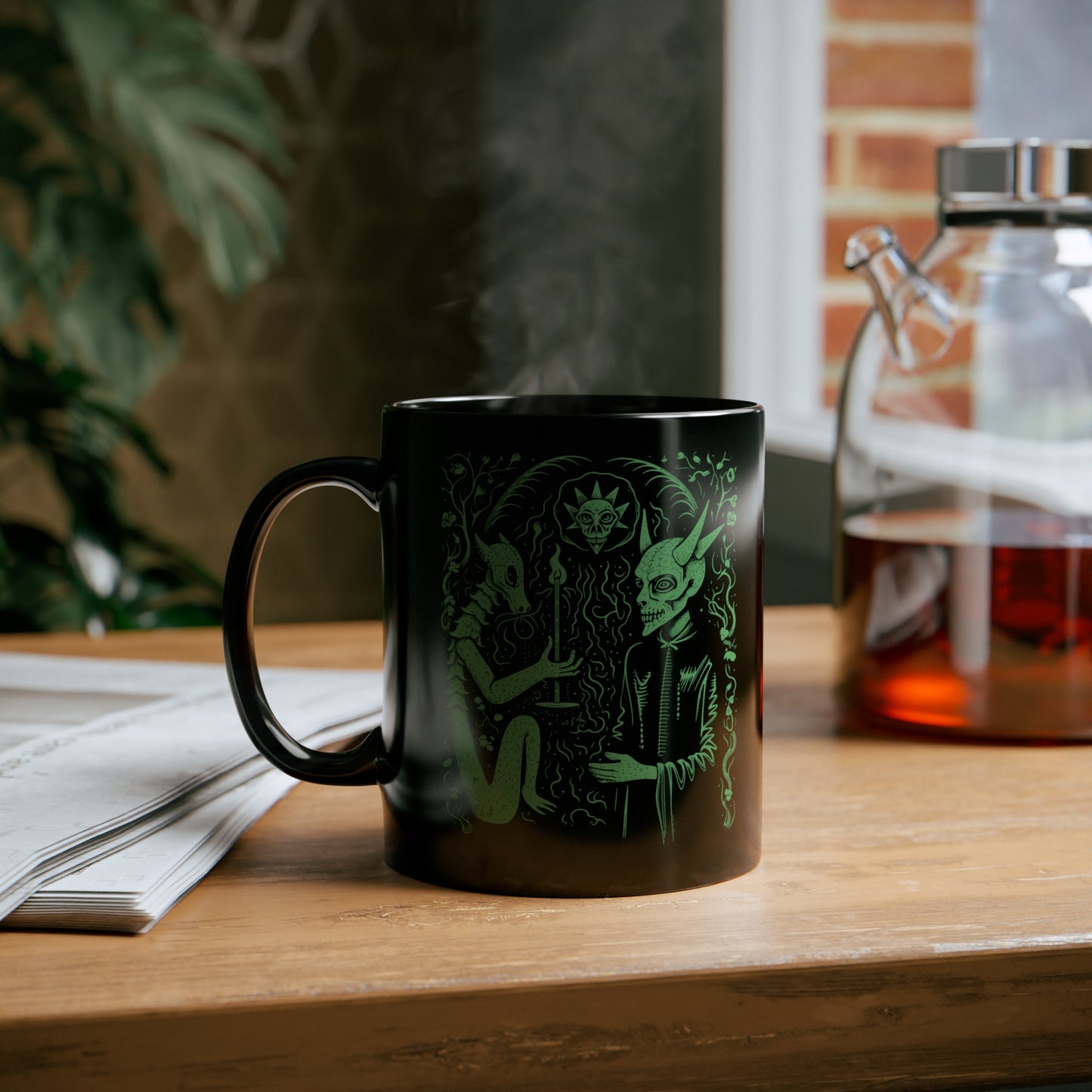 Mug Devil Pact with the Devil in Green - Frogos Design