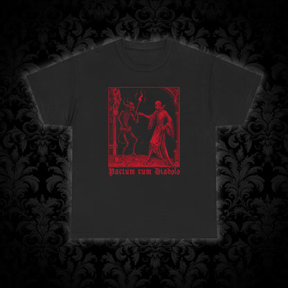 Unisex tričko Pactum cum Diabolo v červené