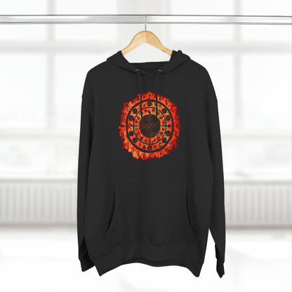 Unisex Pullover Hoodie Witchcraft seal - Orange - Frogos Design