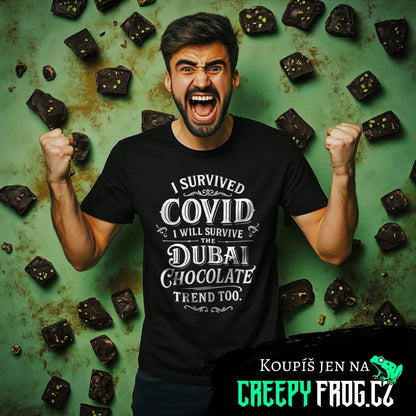 Unisex T-shirt Dubai Chocolate Trend v bílé