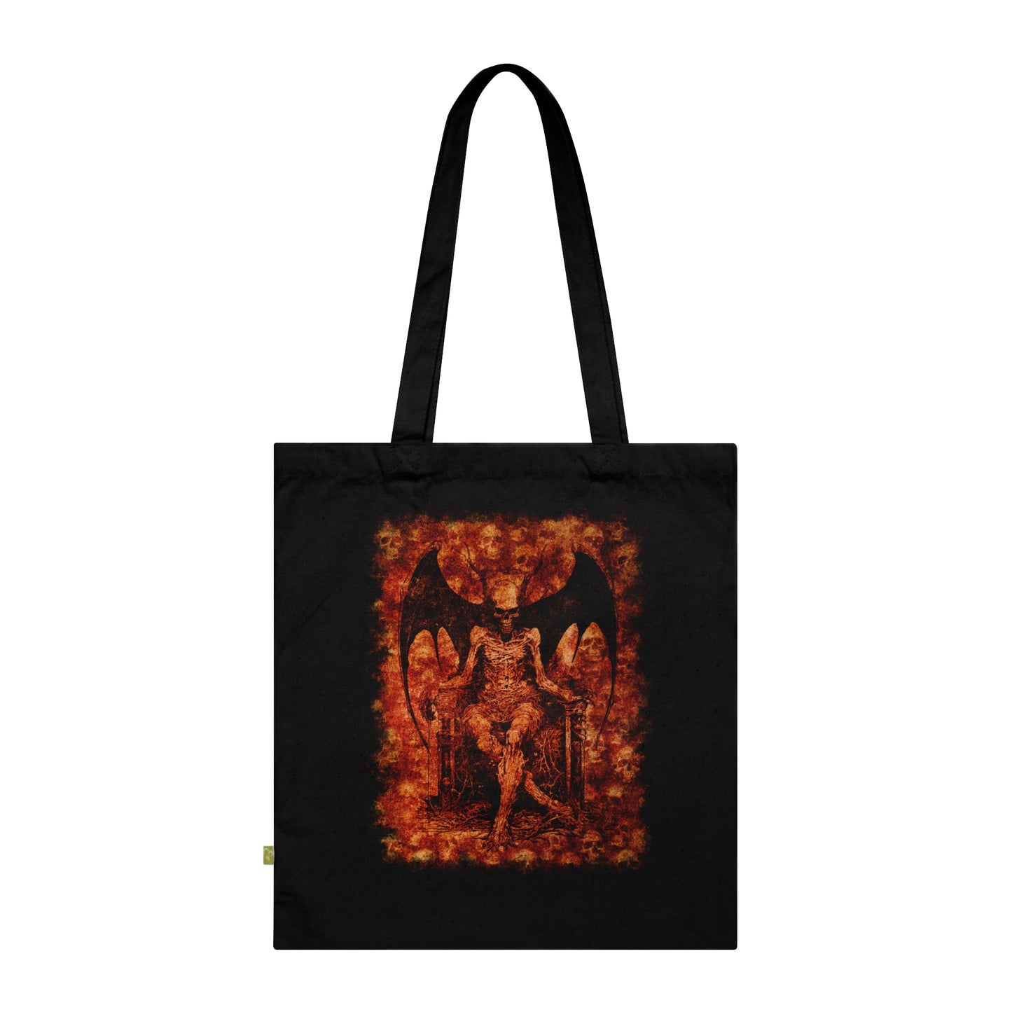 Tote Bag Devil on his Throne in Orange - Frogos Design