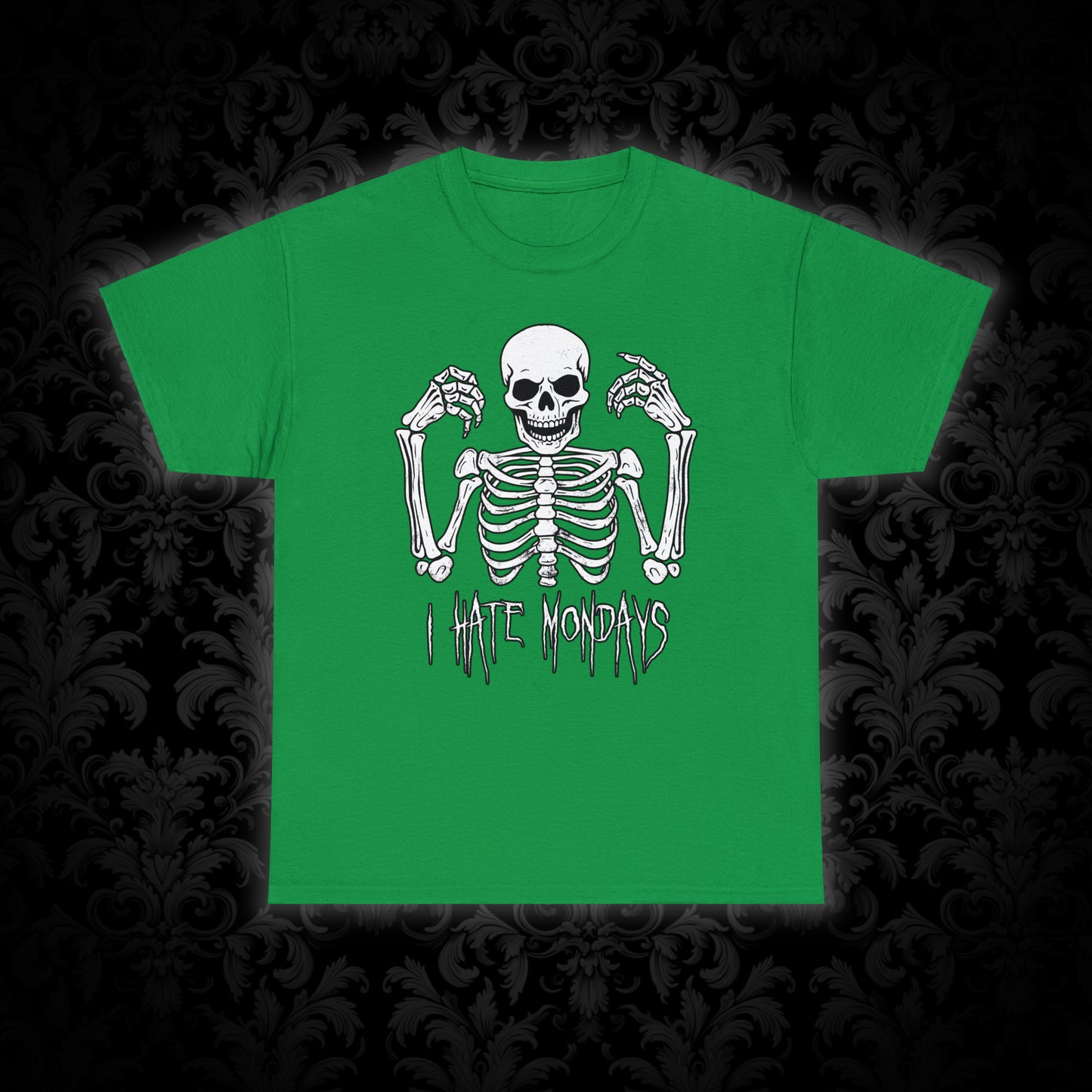 Unisex T-shirt Skelly hates Mondays - Frogos Design