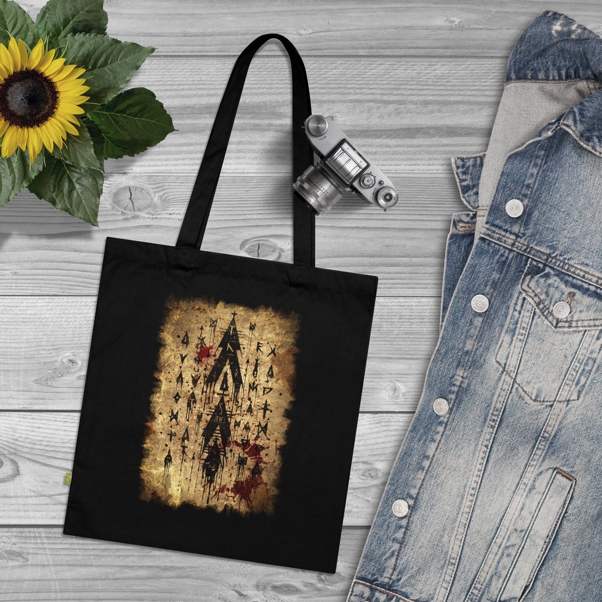 Tote Bag Scroll of Dark Arts Symbol - Frogos Design