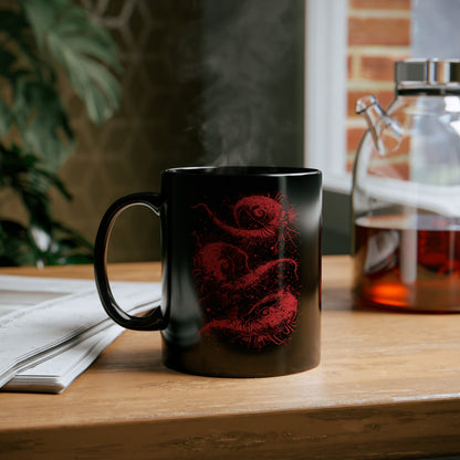 Mug Cosmic Worms in Red - Frogos Design