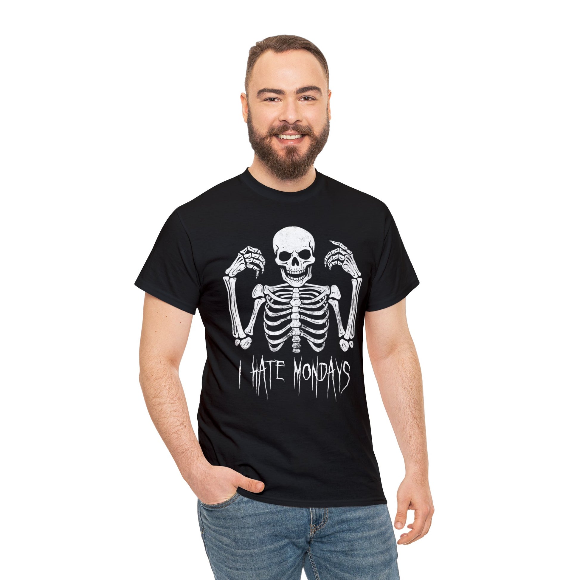 Unisex T-shirt Skelly hates Mondays - Frogos Design