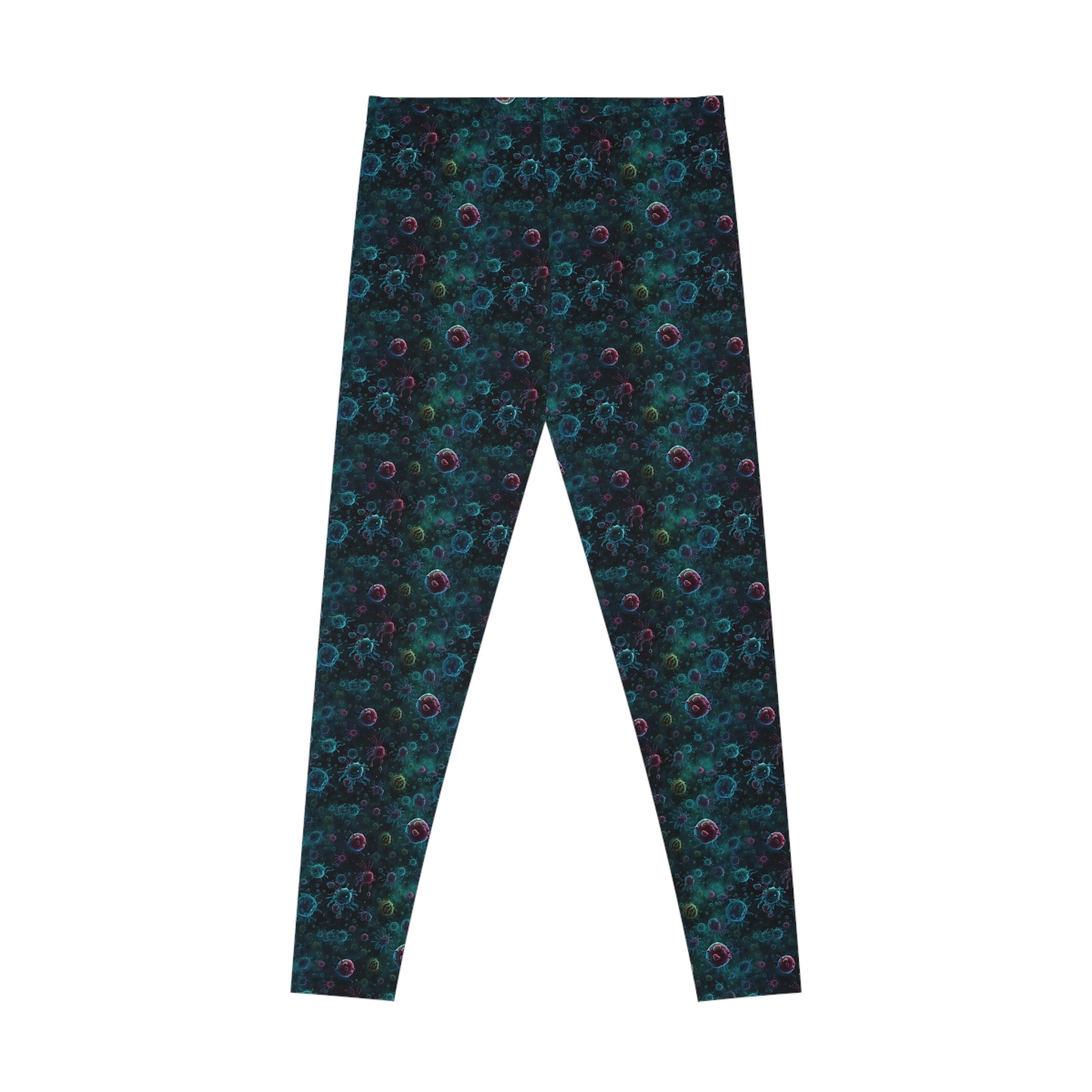 Women`s Leggings Blue Bacteria - Frogos Design