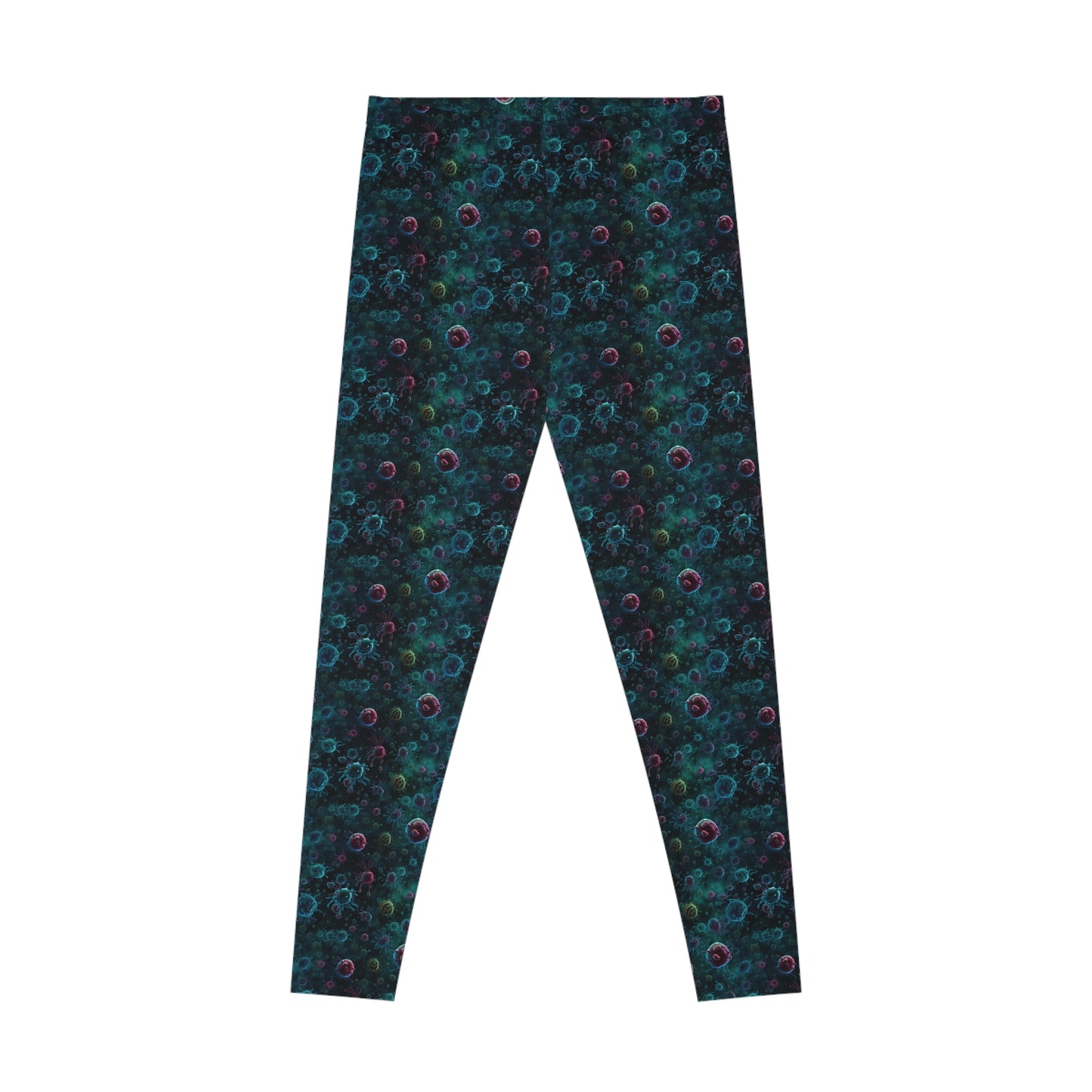 Women`s Leggings Blue Bacteria - Frogos Design