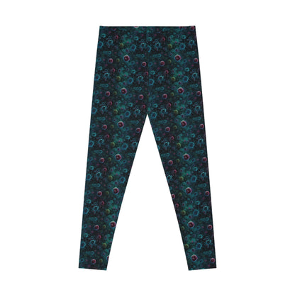 Women`s Leggings Blue Bacteria - Frogos Design